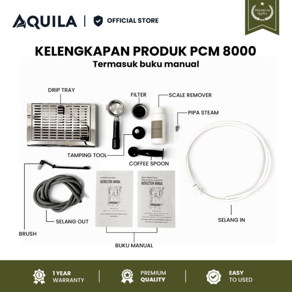 kelengkapan Mesin Kopi PCM 8000